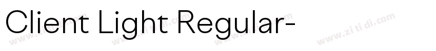 Client Light Regular字体转换 Client Light Regular字体转换